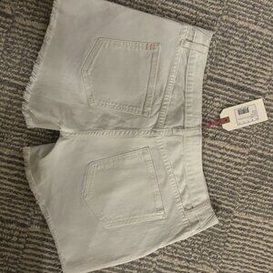 White Cut Off Maternity Short